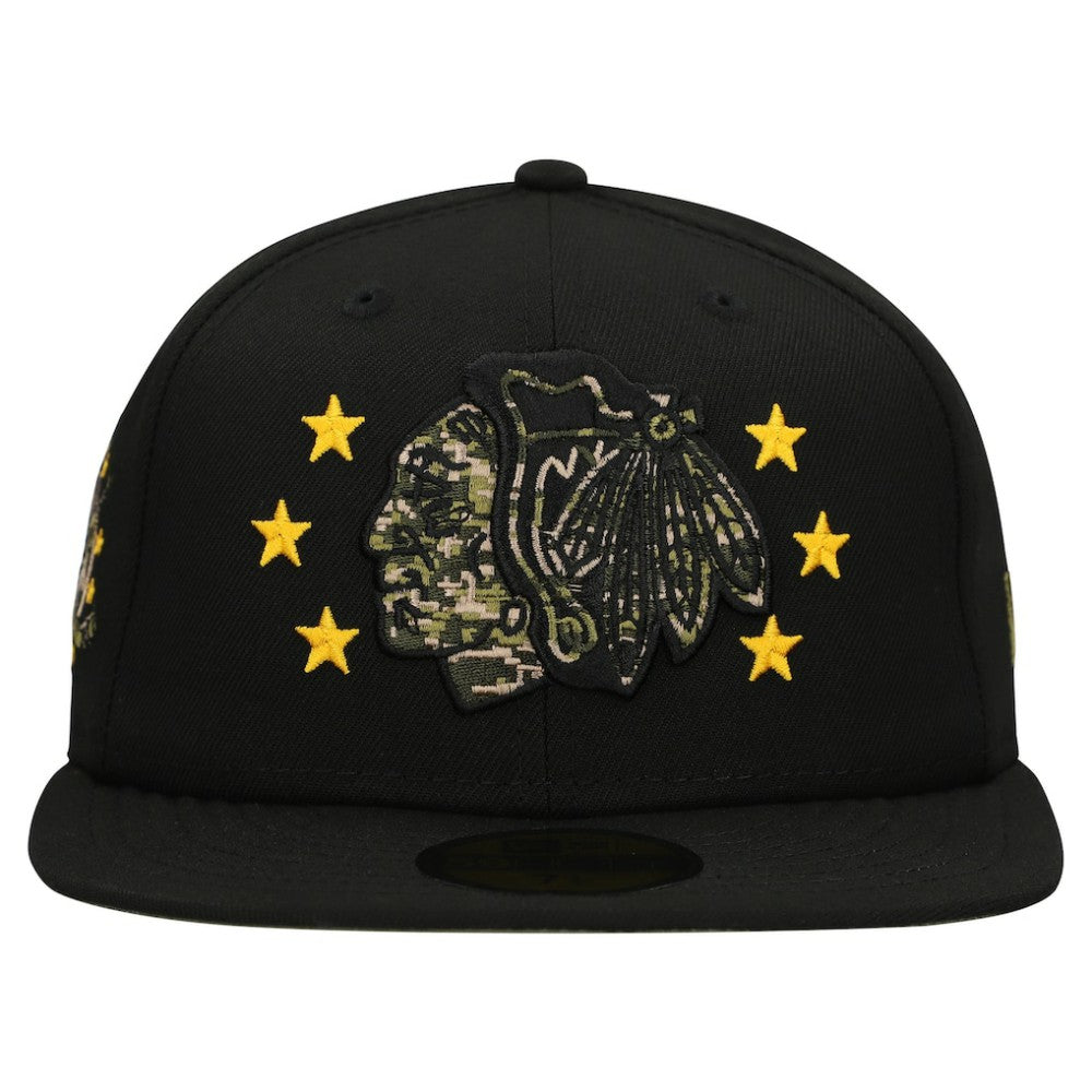 NHL Chicago Blackhawks New Era Military Appreciation Digital Camo Stars 59FIFTY Fitted Hat