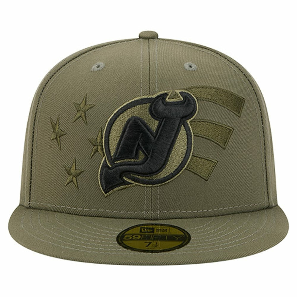 NHL New Jersey Devils New Era Military Appreciation Flag 59FIFTY Fitted Hat