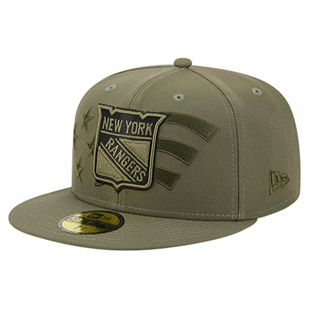 NHL New York Rangers New Era Military Appreciation Flag 59FIFTY Fitted Hat