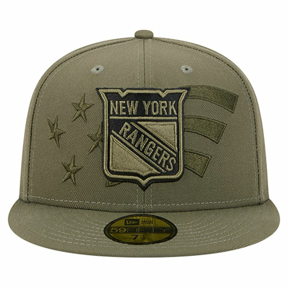 NHL New York Rangers New Era Military Appreciation Flag 59FIFTY Fitted Hat