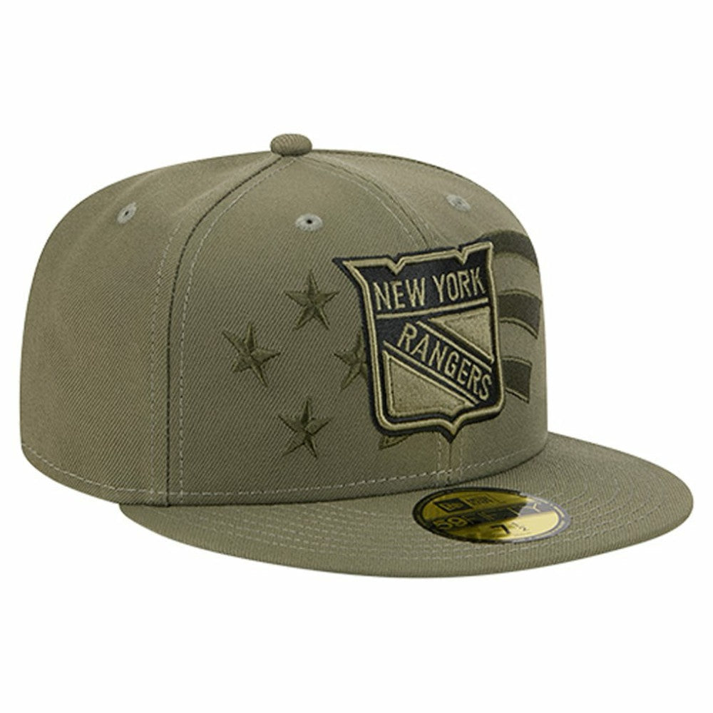 NHL New York Rangers New Era Military Appreciation Flag 59FIFTY Fitted Hat