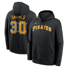 Black Paul Skenes Pittsburgh Pirates Nike Player Name & Number Club Fleece Pullover Hoodie
