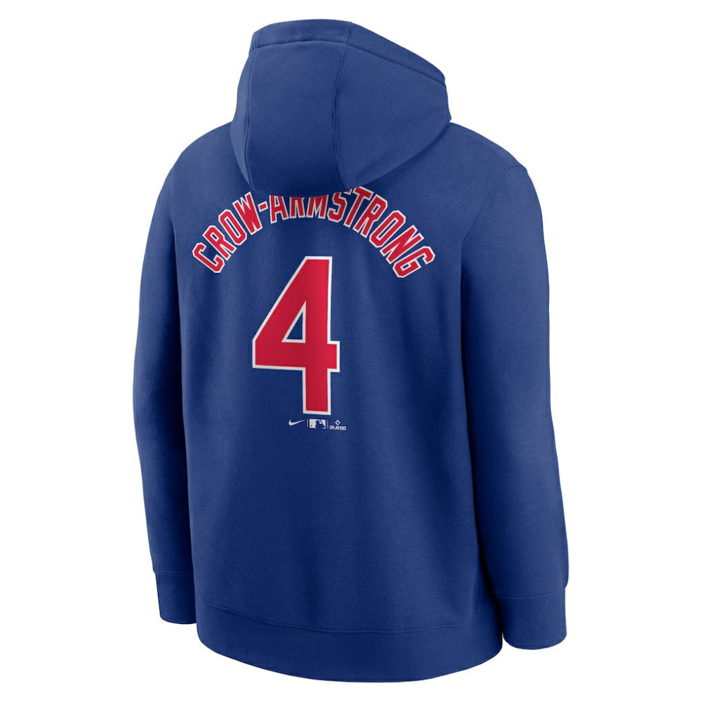 Royal Pete Crow-Armstrong Chicago Cubs Nike Player Name & Number Club Fleece Pullover Hoodie