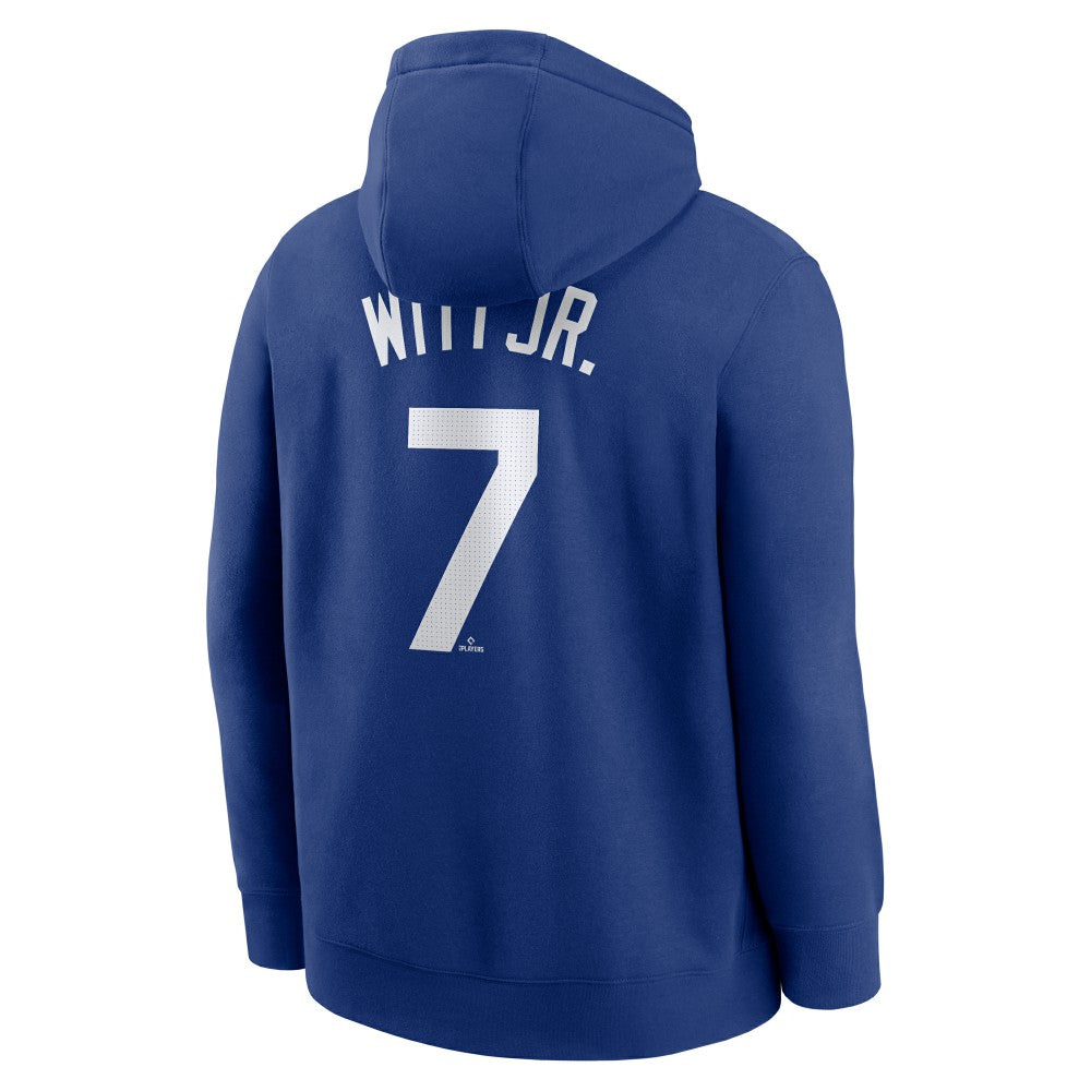 Royal Bobby Witt Jr. Kansas City Royals Nike Player Name & Number Club Fleece Pullover Hoodie