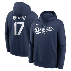 Navy Shohei Ohtani Los Angeles Dodgers Nike Player Name & Number Club Fleece Pullover Hoodie