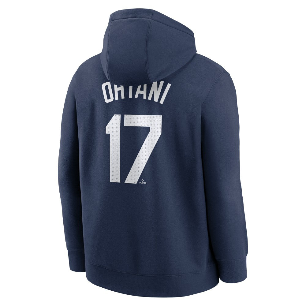 Navy Shohei Ohtani Los Angeles Dodgers Nike Player Name & Number Club Fleece Pullover Hoodie