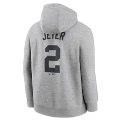 Heather Gray Derek Jeter New York Yankees Nike Player Name & Number Club Fleece Pullover Hoodie