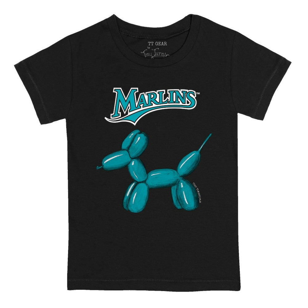 Black Miami Marlins Tiny Turnip Youth Balloon Dog T-Shirt