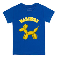 Royal Seattle Mariners Tiny Turnip Youth Balloon Dog T-Shirt