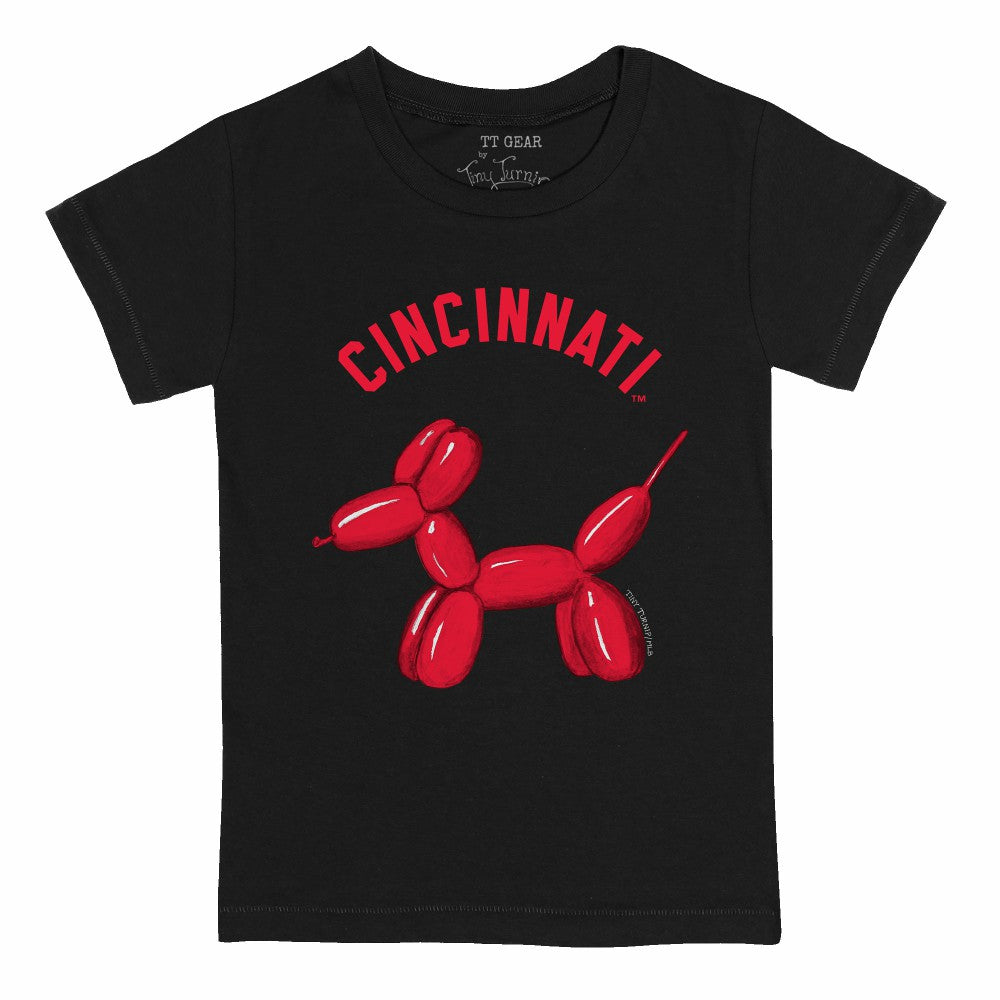 Black Cincinnati Reds Tiny Turnip Youth Balloon Dog T-Shirt