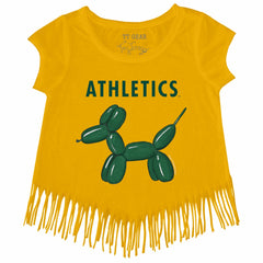 Gold Athletics Tiny Turnip Girls Youth Balloon Dog Fringe T-Shirt