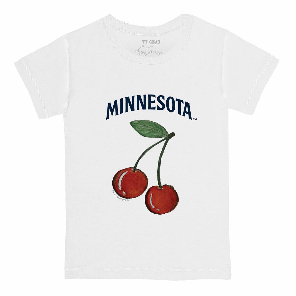 White Minnesota Twins Tiny Turnip  Youth Cherries T-Shirt