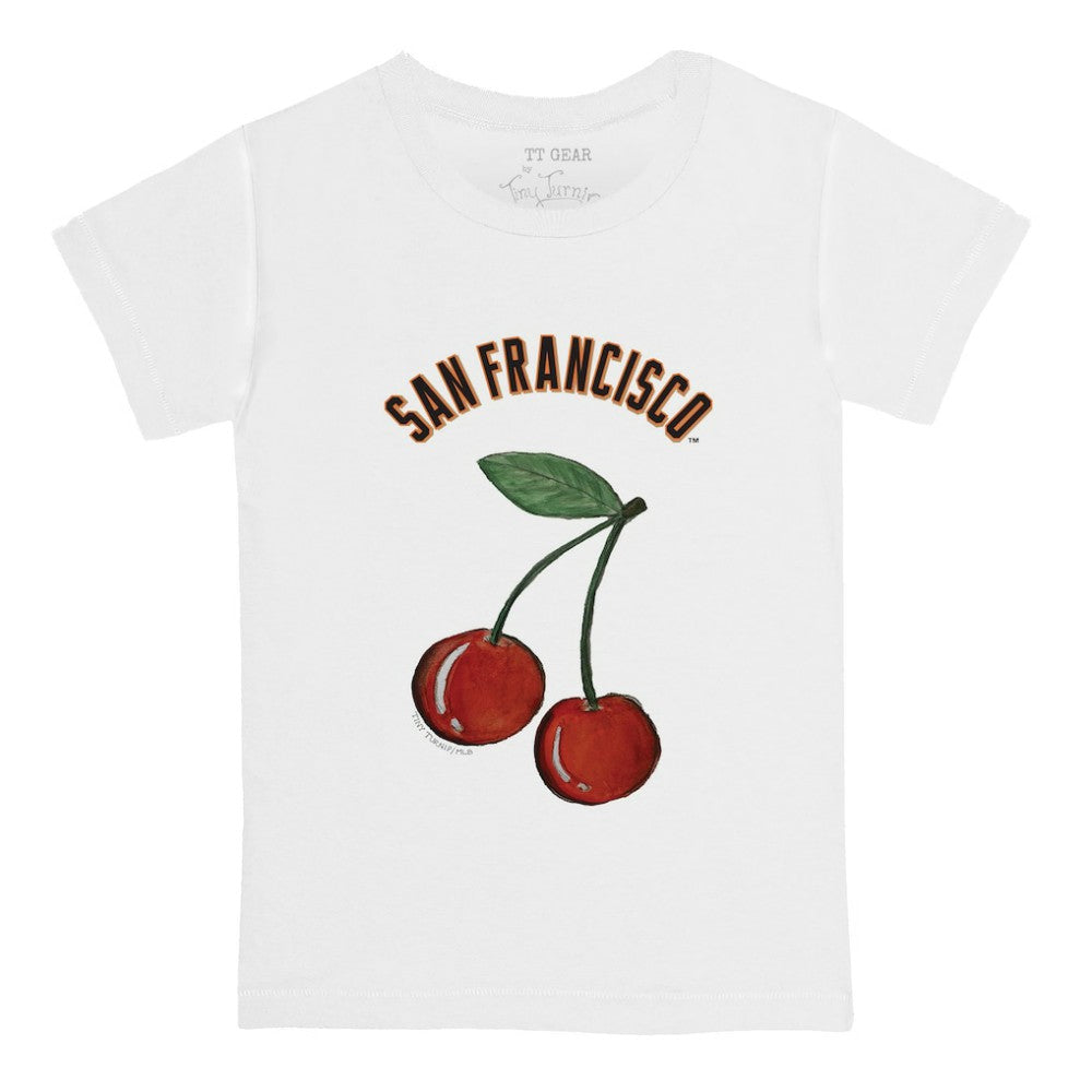 White San Francisco Giants Tiny Turnip  Youth Cherries T-Shirt