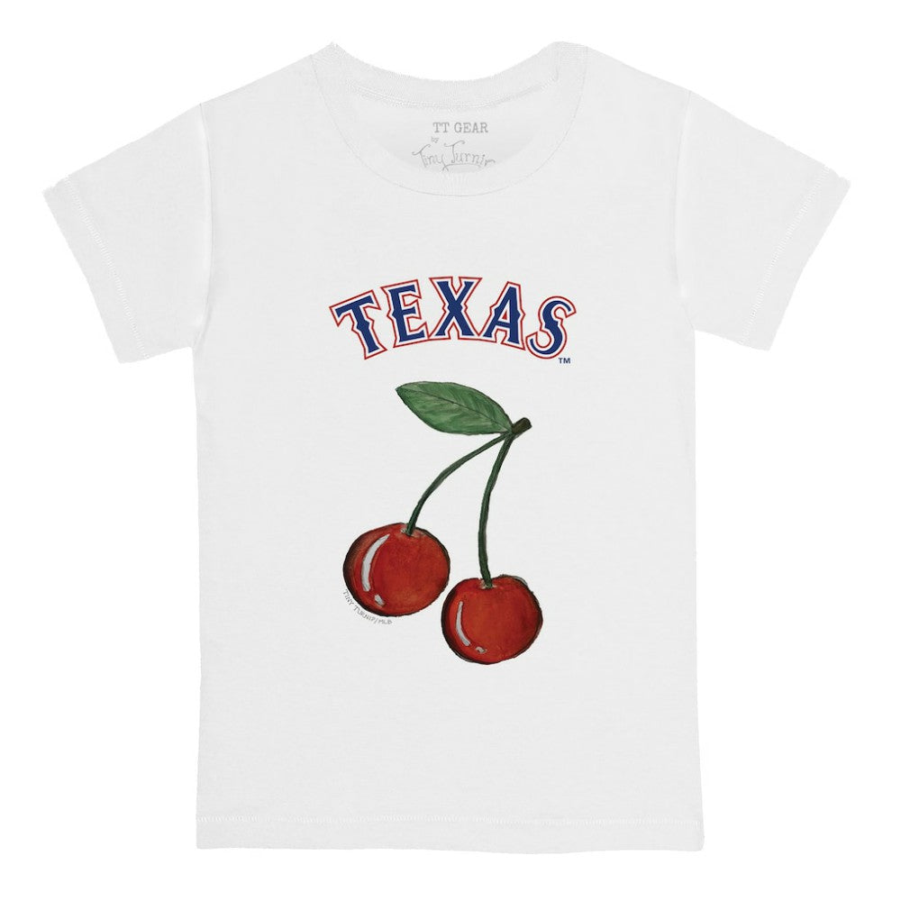 White Texas Rangers Tiny Turnip  Youth Cherries T-Shirt