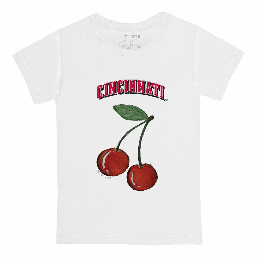 White Cincinnati Reds Tiny Turnip  Youth Cherries T-Shirt