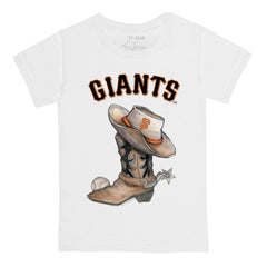 White San Francisco Giants Tiny Turnip Youth Cowboy Boot T-Shirt
