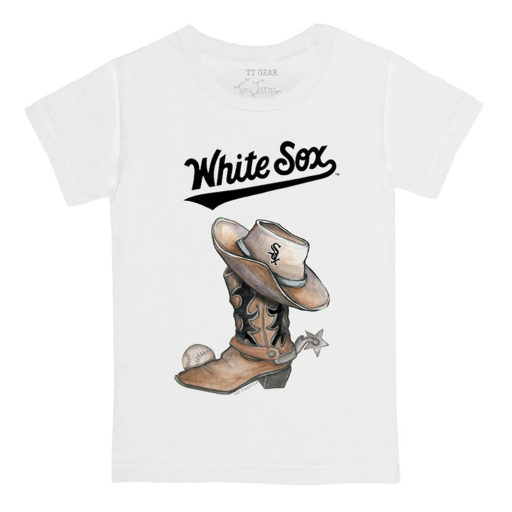 White Chicago White Sox Tiny Turnip Youth Cowboy Boot T-Shirt