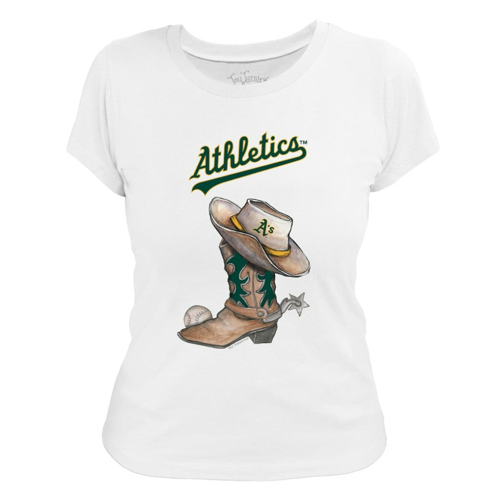 White Athletics Tiny Turnip Women's Cowboy Boot T-Shirt