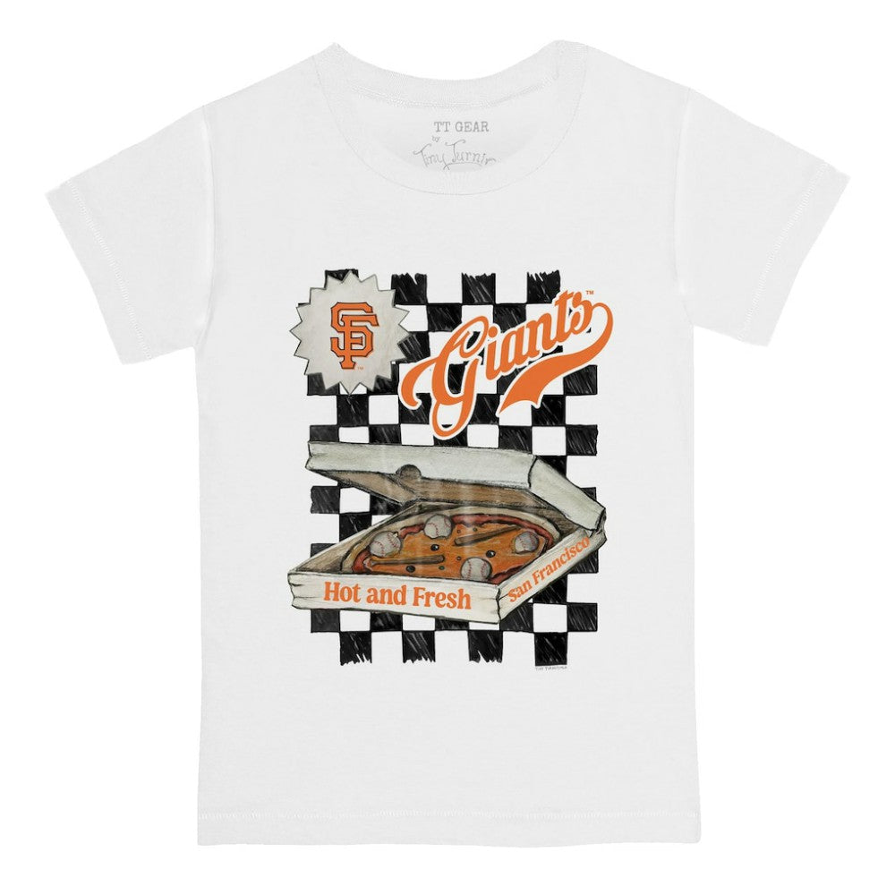 White San Francisco Giants Tiny Turnip Youth Pizza T-Shirt