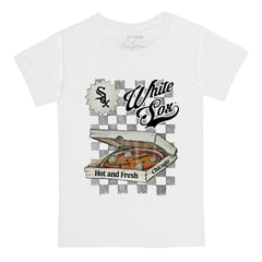 White Chicago White Sox Tiny Turnip Youth Pizza T-Shirt