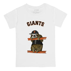 White San Francisco Giants Tiny Turnip Youth Sloth T-Shirt