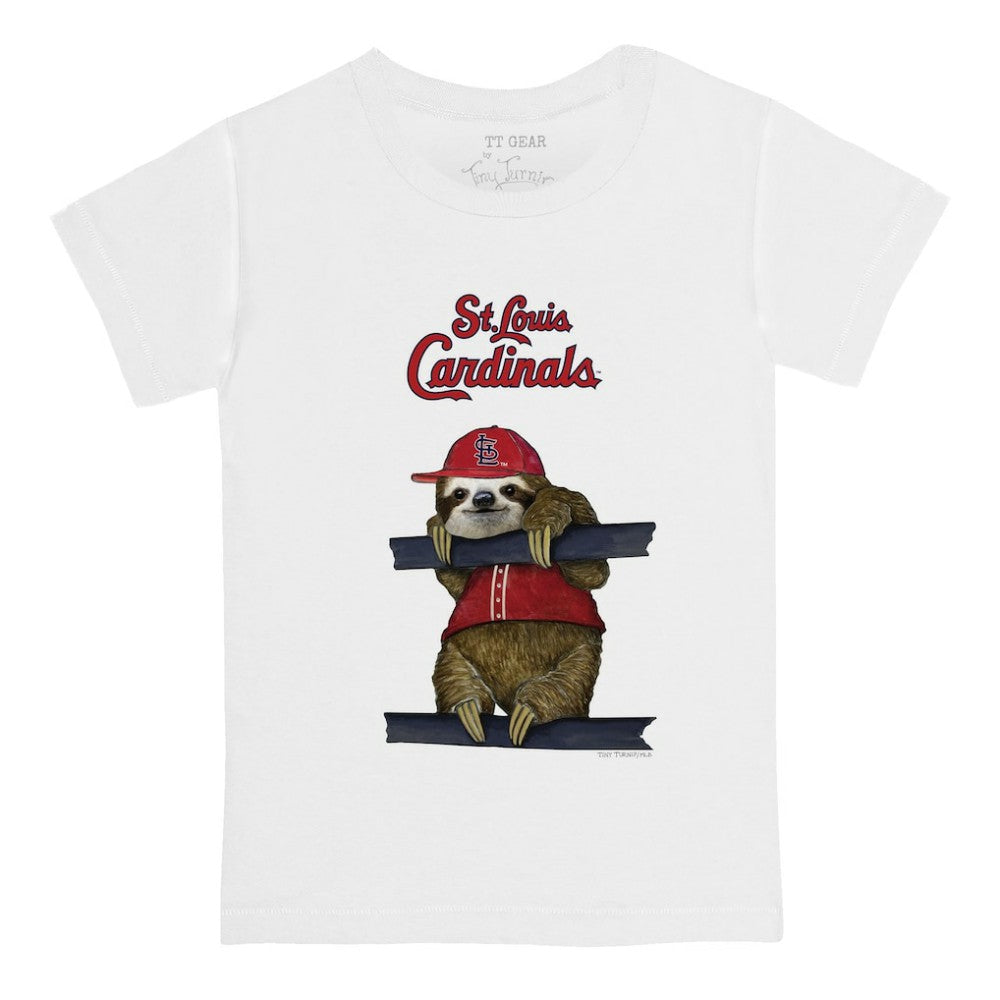 White St. Louis Cardinals Tiny Turnip Youth Sloth T-Shirt