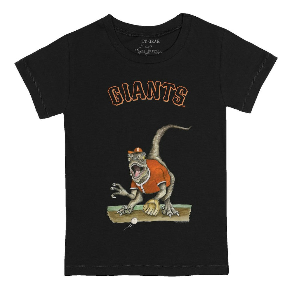 Black San Francisco Giants Tiny Turnip Youth Velociraptor T-Shirt
