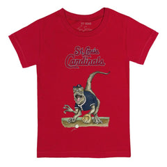 Red St. Louis Cardinals Tiny Turnip Youth Velociraptor T-Shirt