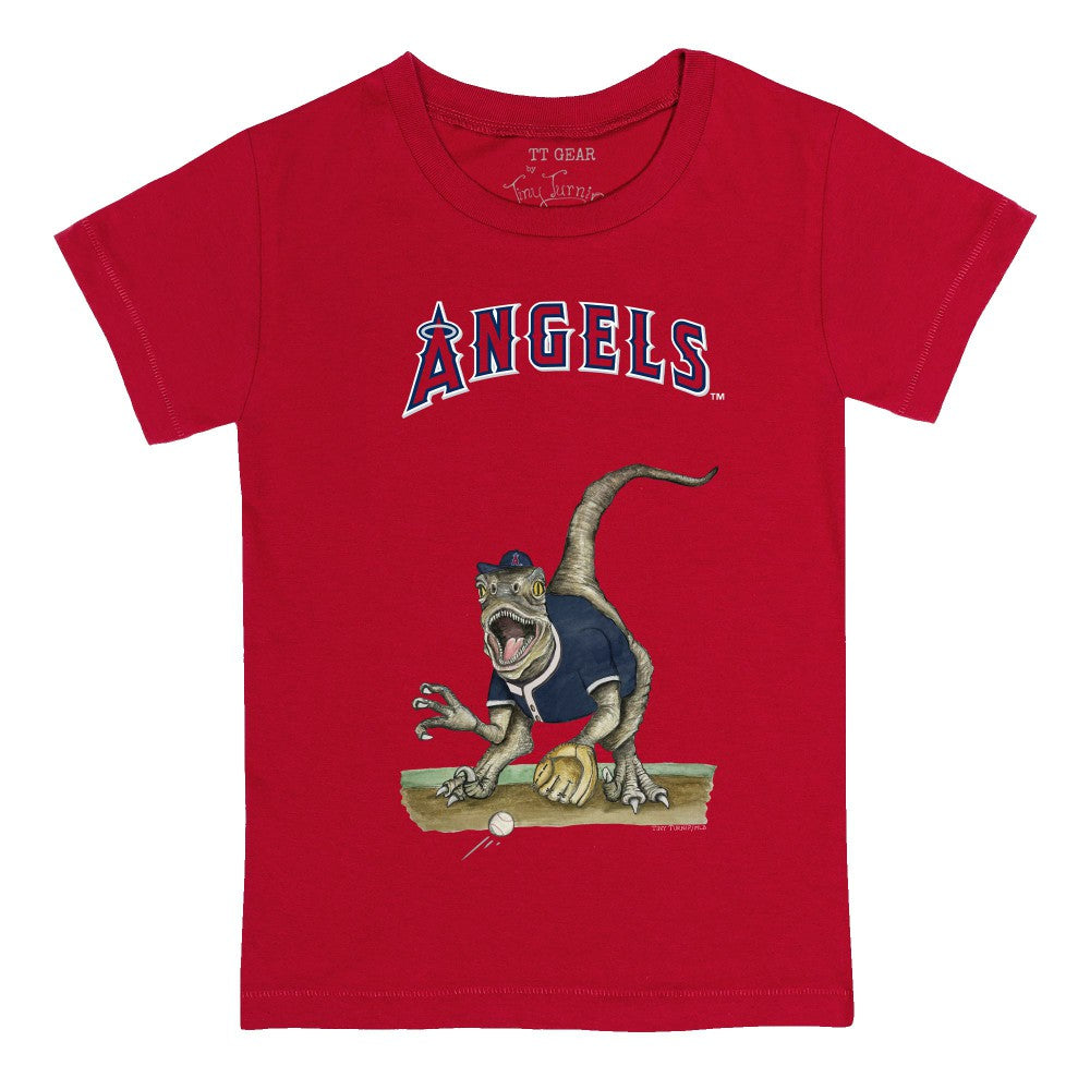 Red Los Angeles Angels Tiny Turnip Youth Velociraptor T-Shirt
