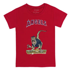 Red Los Angeles Angels Tiny Turnip Youth Velociraptor T-Shirt