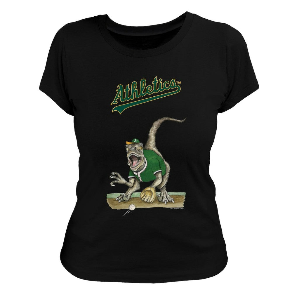 Black Athletics Tiny Turnip Women's Velociraptor T-Shirt