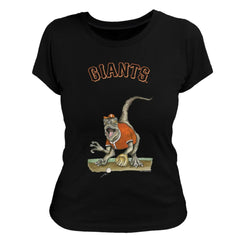 Black San Francisco Giants Tiny Turnip Women's Velociraptor T-Shirt
