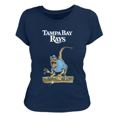 Navy Tampa Bay Rays Tiny Turnip Women's Velociraptor T-Shirt