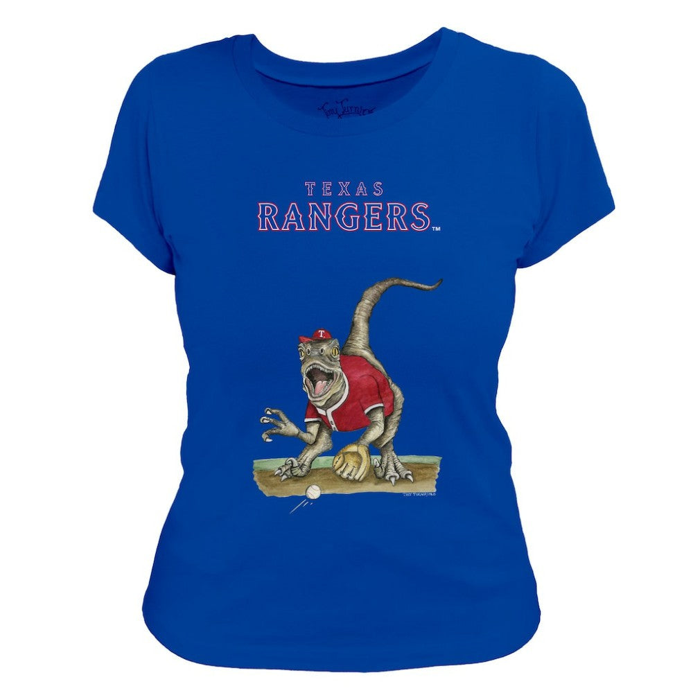 Royal Texas Rangers Tiny Turnip Women's Velociraptor T-Shirt