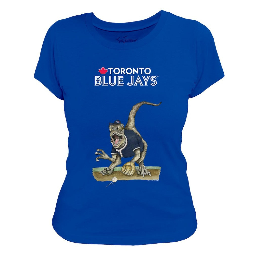 Royal Toronto Blue Jays Tiny Turnip Women's Velociraptor T-Shirt