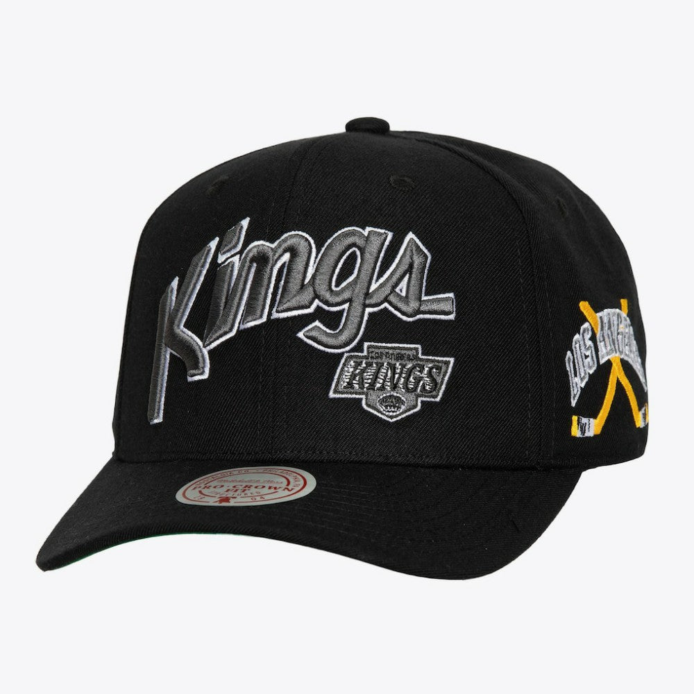 NHL Los Angeles Kings Mitchell & Ness x Just Don Wave Script Pro Strapback Hat