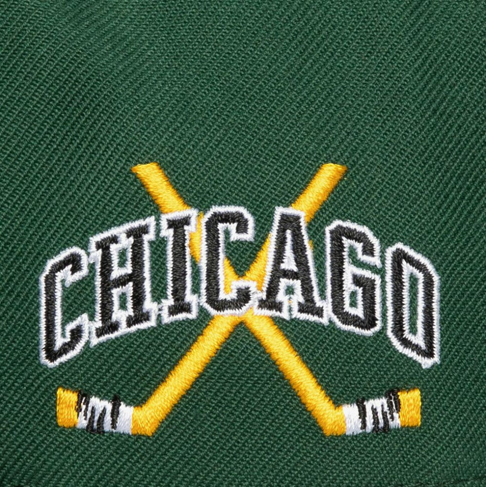 NHL Chicago Blackhawks Mitchell & Ness x Just Don Wave Script Pro Strapback Hat