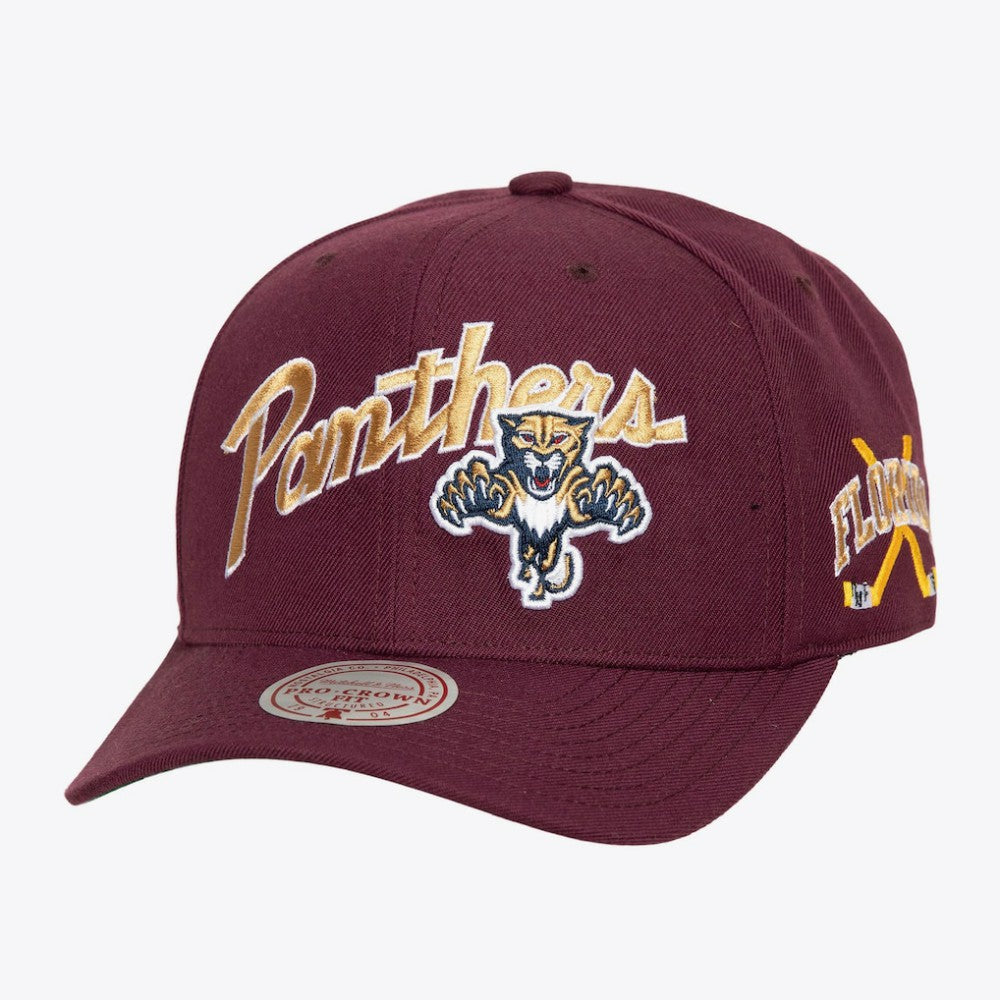 NHL Florida Panthers Mitchell & Ness x Just Don Wave Script Pro Strapback Hat