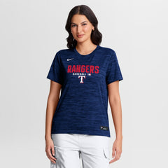 Royal Texas Rangers Nike Women's Authentic Collection Velocity Dri-FIT T-Shirt