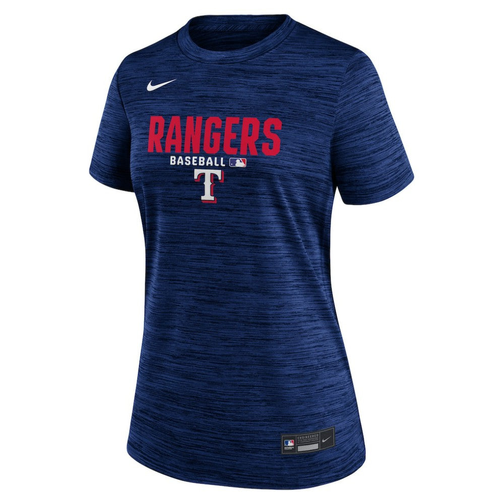 Royal Texas Rangers Nike Women's Authentic Collection Velocity Dri-FIT T-Shirt