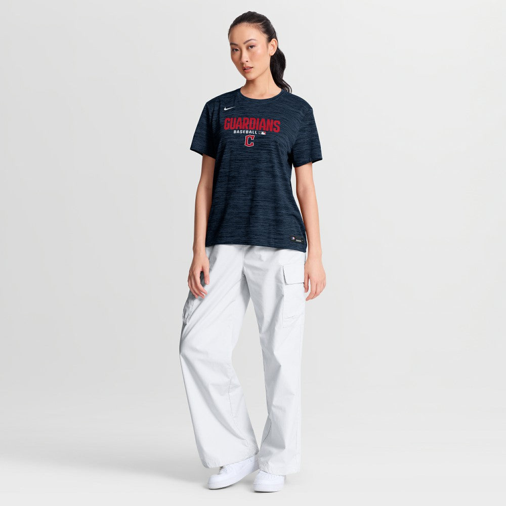 Navy Cleveland Guardians Nike Women's Authentic Collection Velocity Dri-FIT T-Shirt