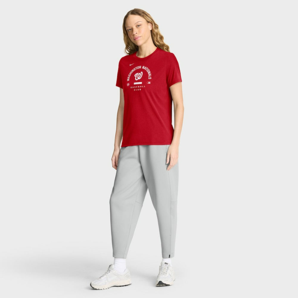 Red Washington Nationals Nike Women's Authentic Collection Early Work Tri-Blend Dri-FIT T-Shirt