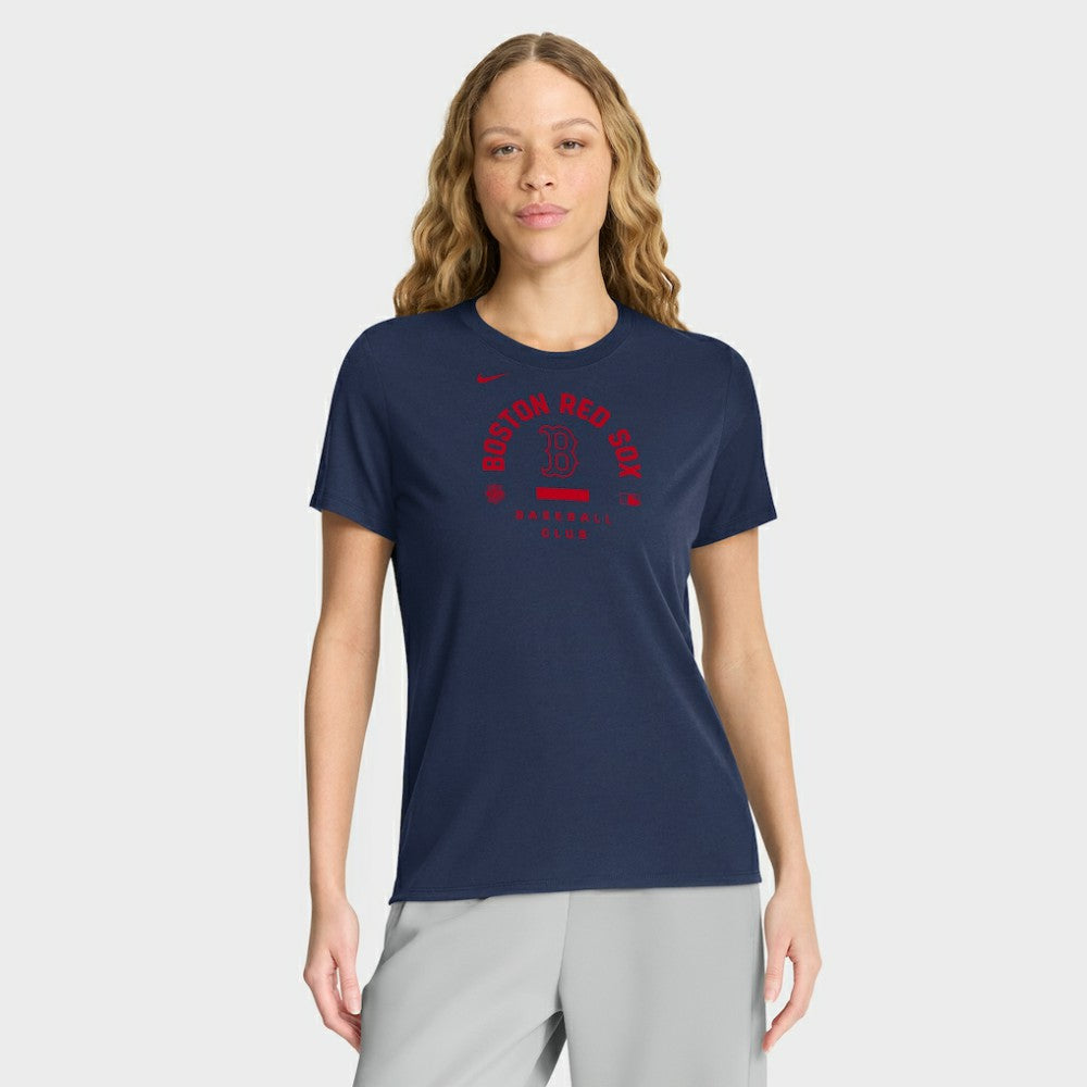 Navy Boston Red Sox Nike Women's Authentic Collection Early Work Tri-Blend Dri-FIT T-Shirt