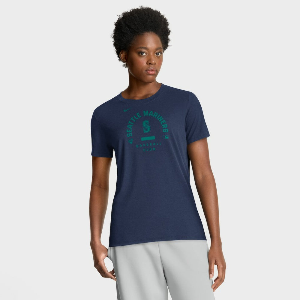 Navy Seattle Mariners Nike Women's Authentic Collection Early Work Tri-Blend Dri-FIT T-Shirt