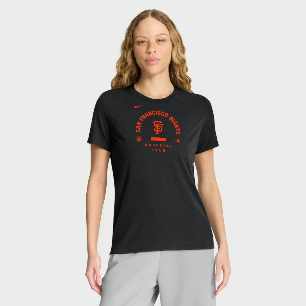 Black San Francisco Giants Nike Women's Authentic Collection Early Work Tri-Blend Dri-FIT T-Shirt
