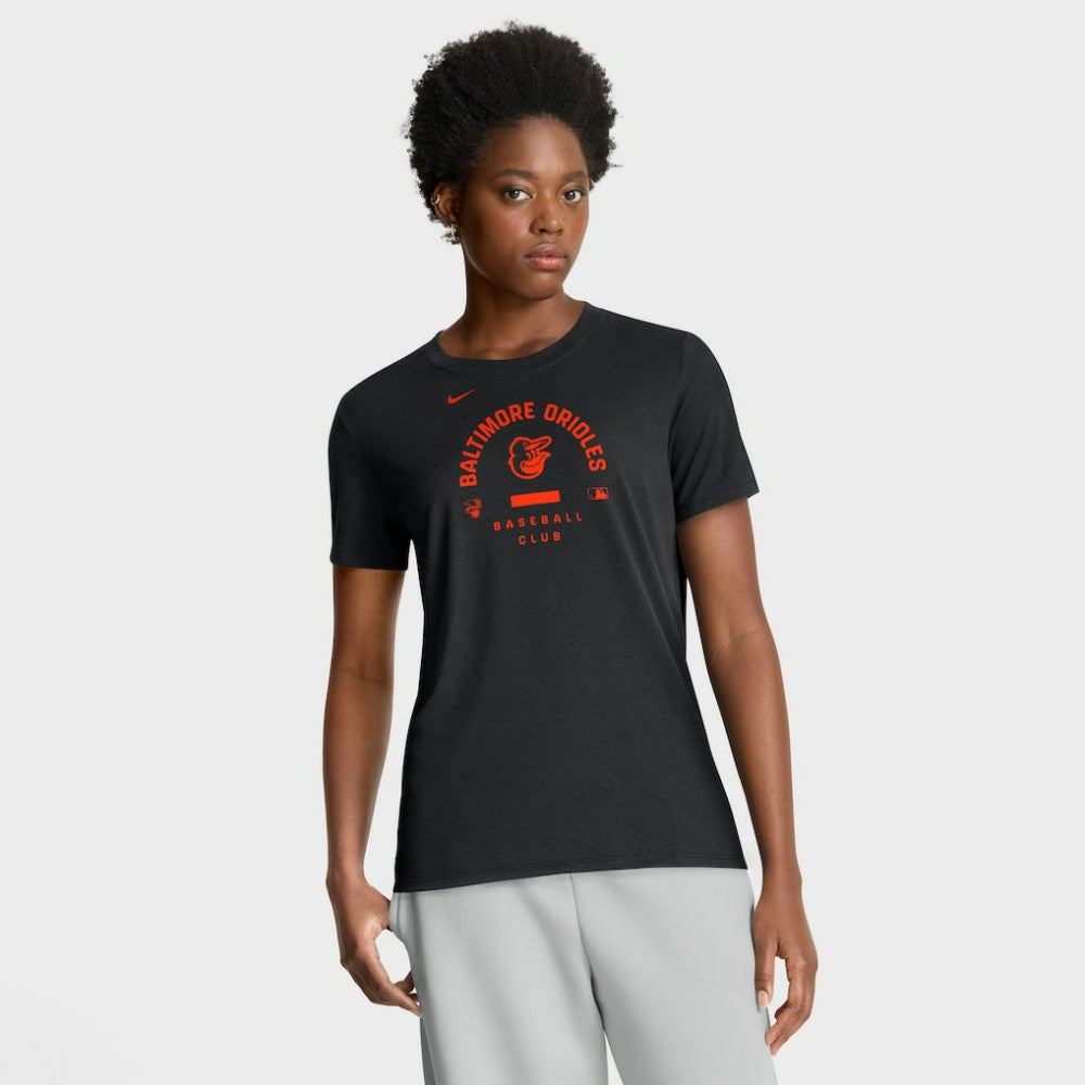 Black Baltimore Orioles Nike Women's Authentic Collection Early Work Tri-Blend Dri-FIT T-Shirt