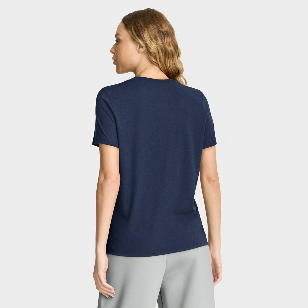 Navy Milwaukee Brewers Nike Women's Authentic Collection Early Work Tri-Blend Dri-FIT T-Shirt