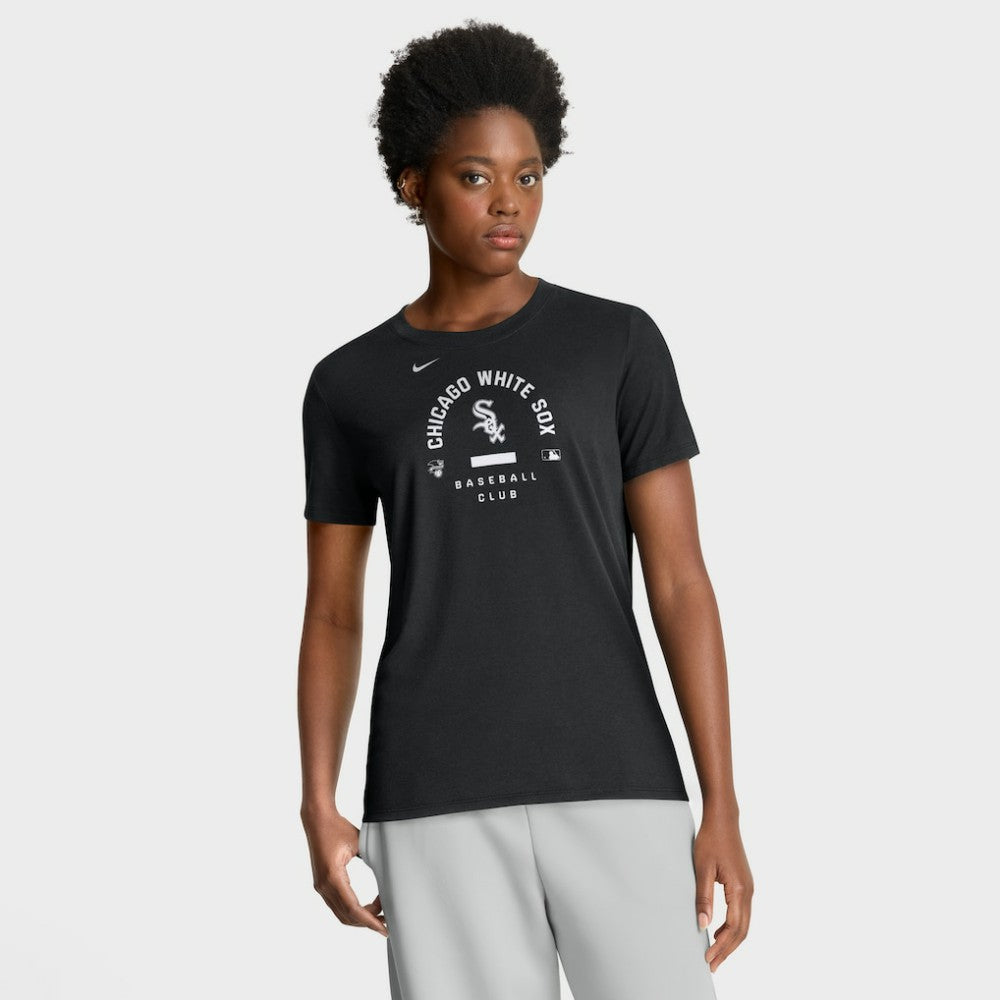 Black Chicago White Sox Nike Women's Authentic Collection Early Work Tri-Blend Dri-FIT T-Shirt