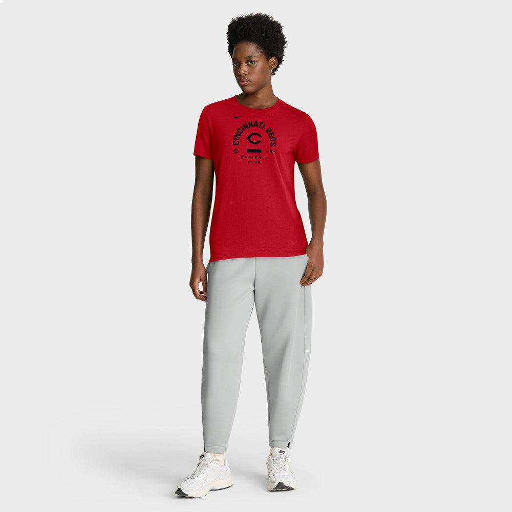 Red Cincinnati Reds Nike Women's Authentic Collection Early Work Tri-Blend Dri-FIT T-Shirt