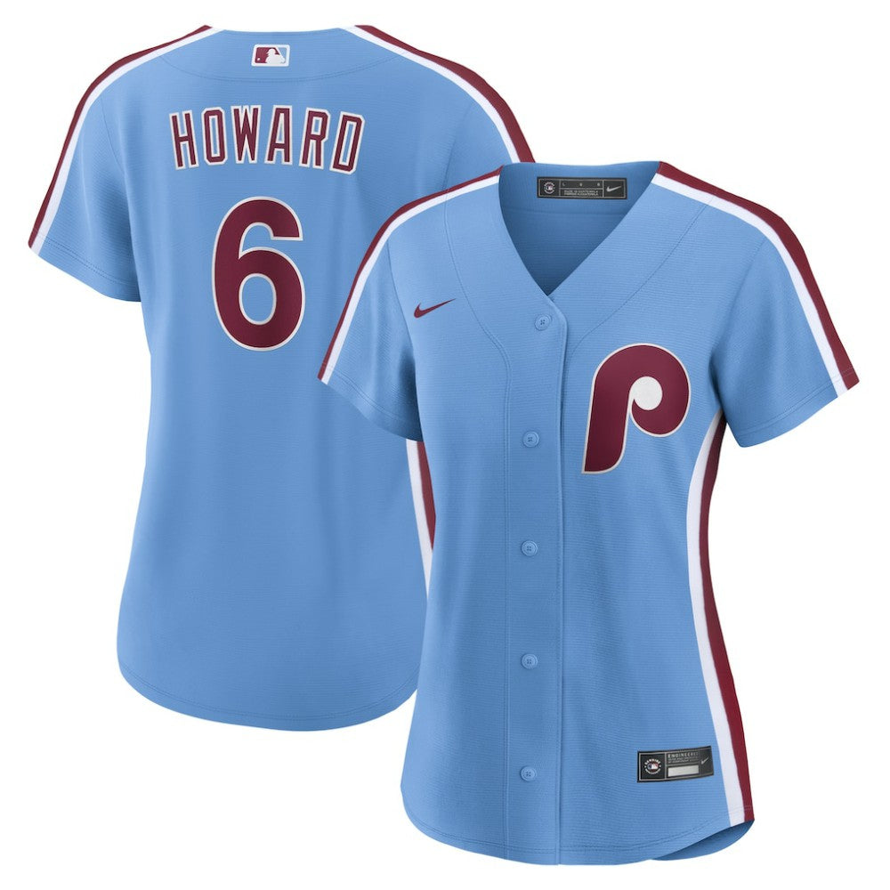 Light Blue Ryan Howard Philadelphia Phillies Nike Women's Replica Jersey